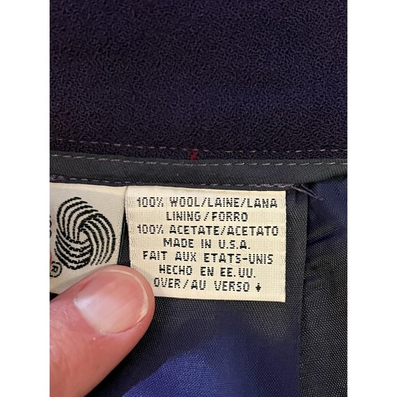 JH Collectibles Skirt Womens Purple Wool Lined Maxi Front Slit Made in USA - Picture 11 of 13